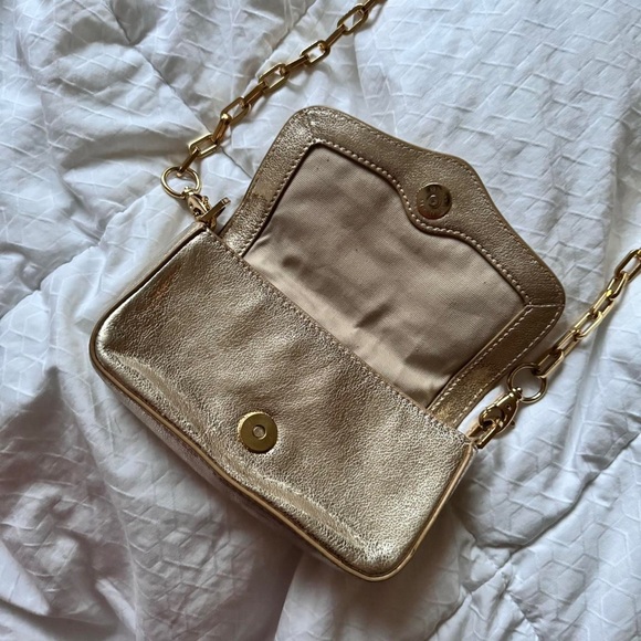 Tory Burch Gold Chain Leather Crossbody Bag - Picture 3 of 5